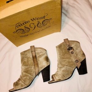 Peep Toe Nine West Ankle Boots